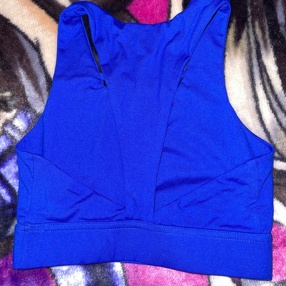 Blue Active Racerback Sports Bra - Picture 2 of 4